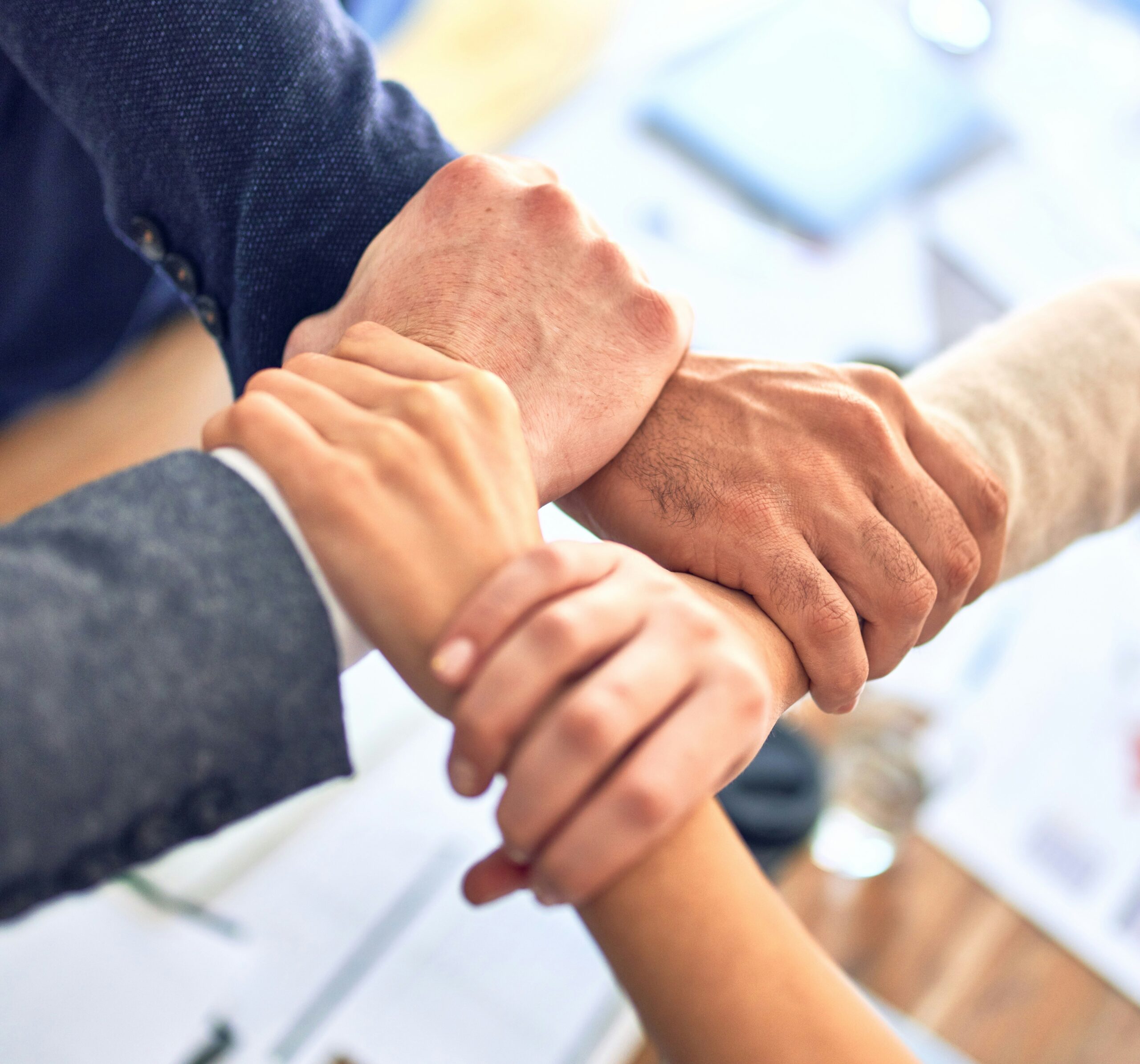 hands holding together